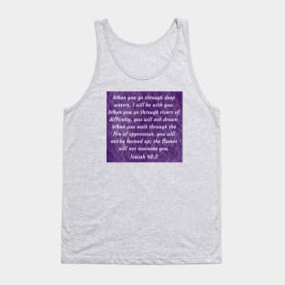 Bible Verse Isaiah 43:2 Tank Top